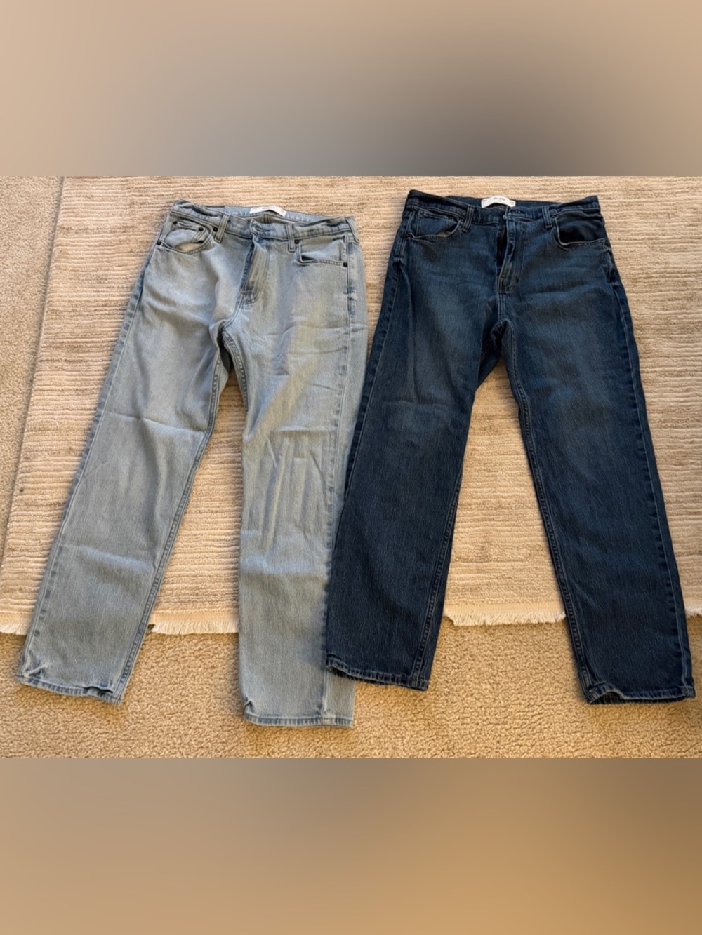 Hollister Men’s Loose Jeans Duo - Light Wash and Dark Wash
